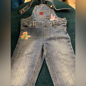 The Children’s Place Girls Embroidered Denim Jean Overalls